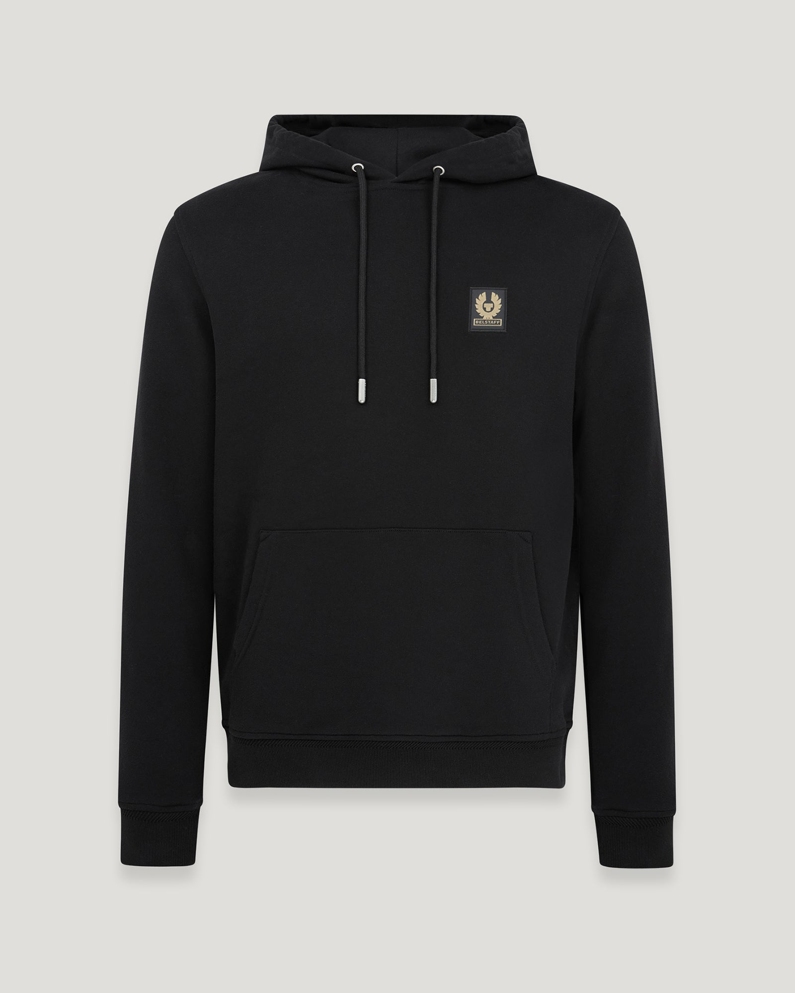 パーカー・フーディ BELSTAFF Men Hoodies 100049 BLACK Black Men's Cotton Fleece Belstaff Signature Hoodie in Black / Off