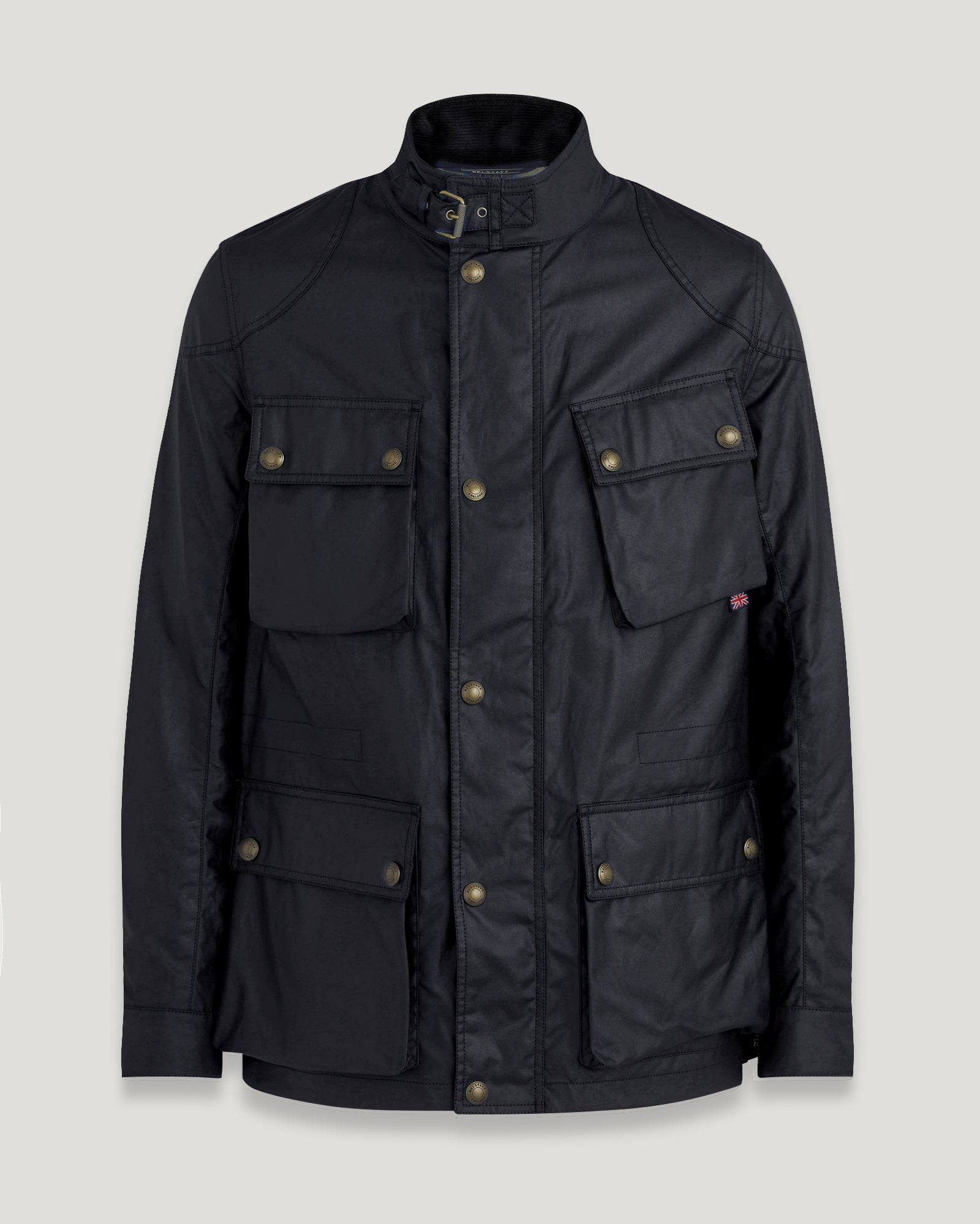 Men's Waxed Cotton Fieldmaster Jacket in Dark Navy | Belstaff UK