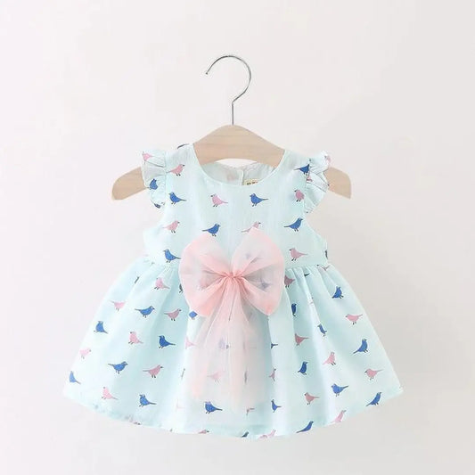 Toddler Baby Girls Kids Printed  Princess Dresses