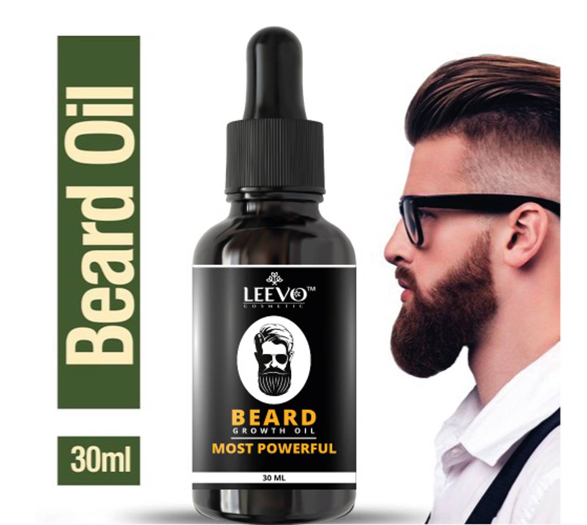 Leevo Beard Oil | Better Growth and Thicker Beard | 99 percent Plant Based |30ML Beard Oil (Pack of 1) - STORE APT