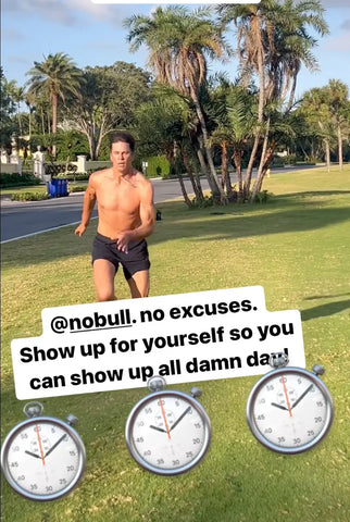 Tom Brady running shirtless