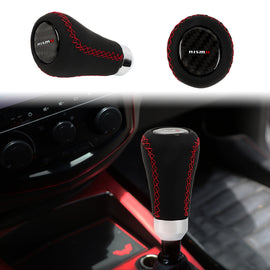 Universal 5/6 Speed Red Leather Car Manual Racing Gear Stick Shift Knob  Shifter