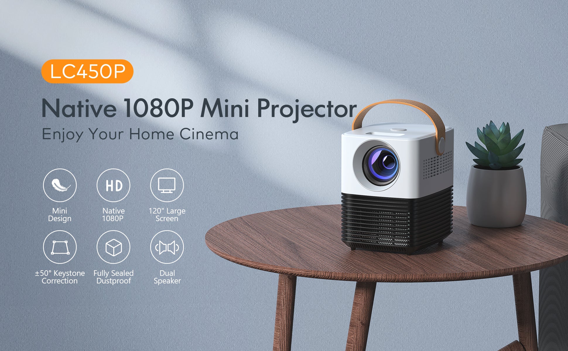 APEMAN Projecteur natif 1080P LC700, Mini projecteur portable 5G