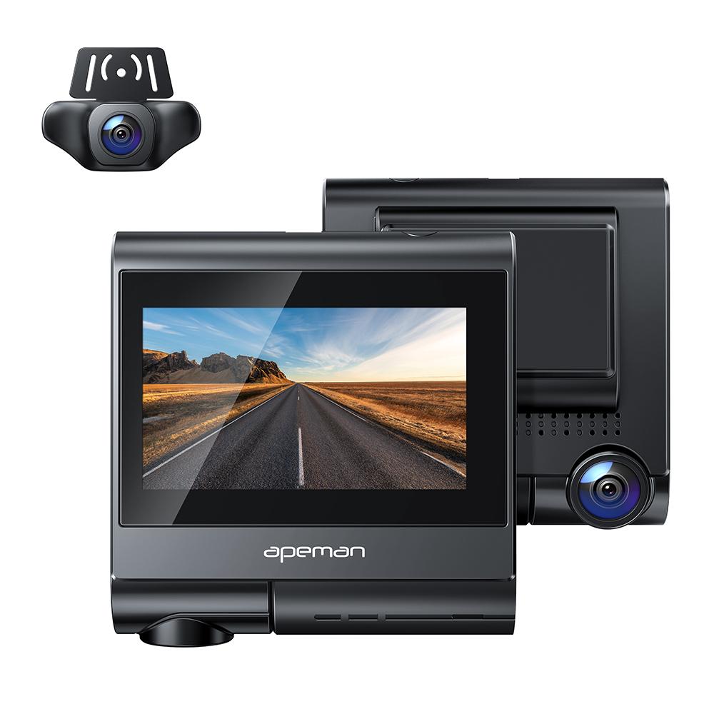 apeman Cube Front and Rear Dash Cams with 170° Field of View and