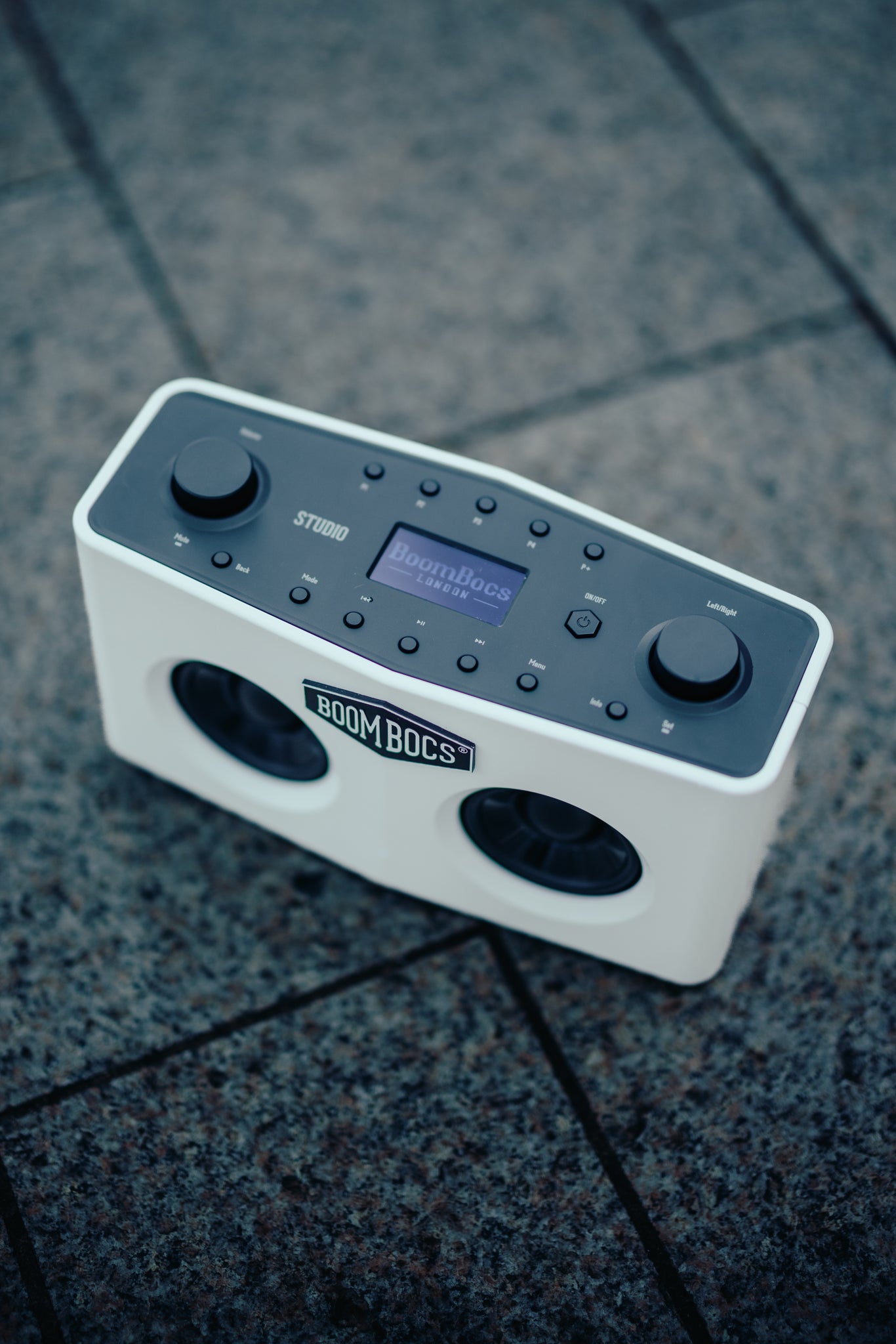 BoomBocs STUDIO Bluetooth and WiFi speaker in white