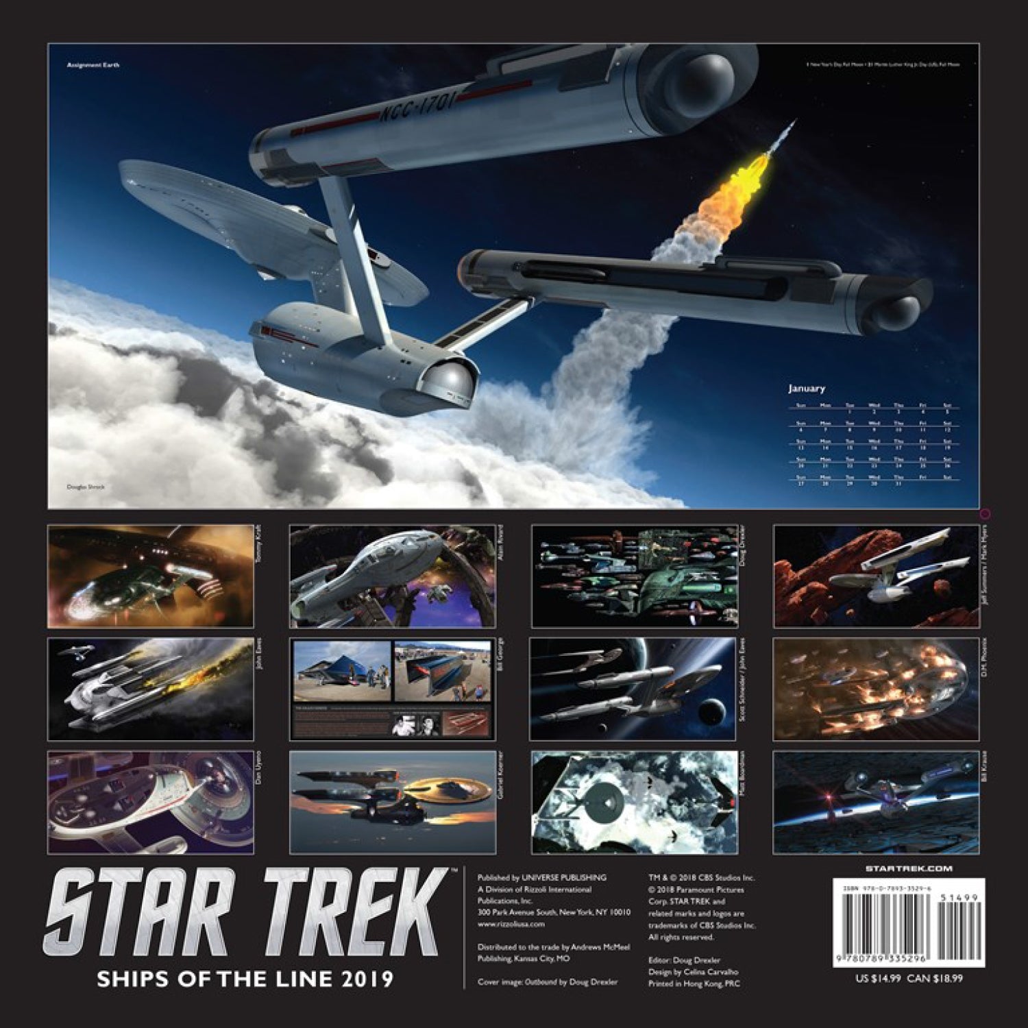 Star Trek 2019 Ships of the Line Wall Calendar The Away Mission