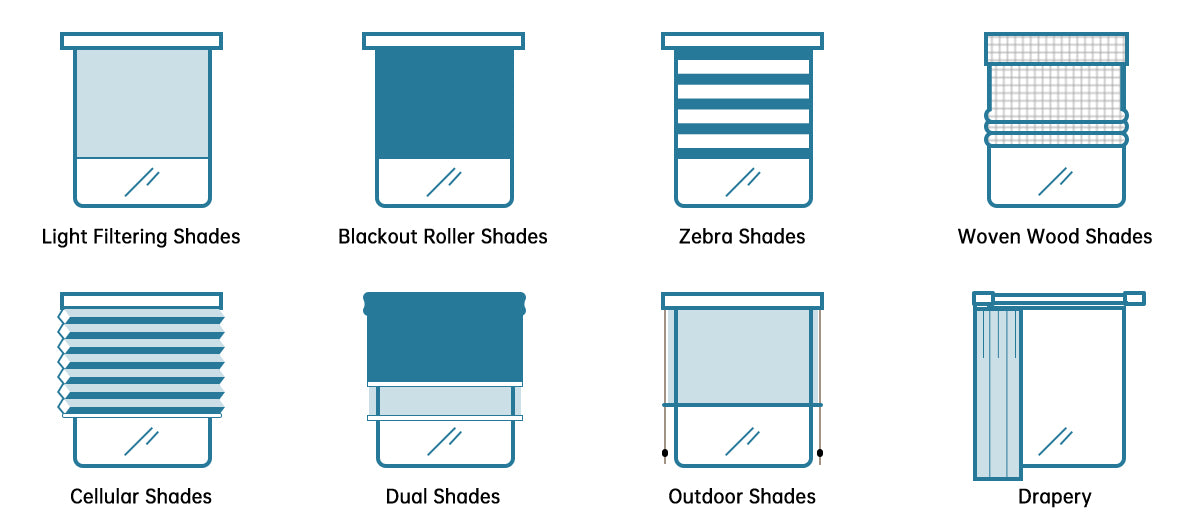 Various Smart Blinds Icons