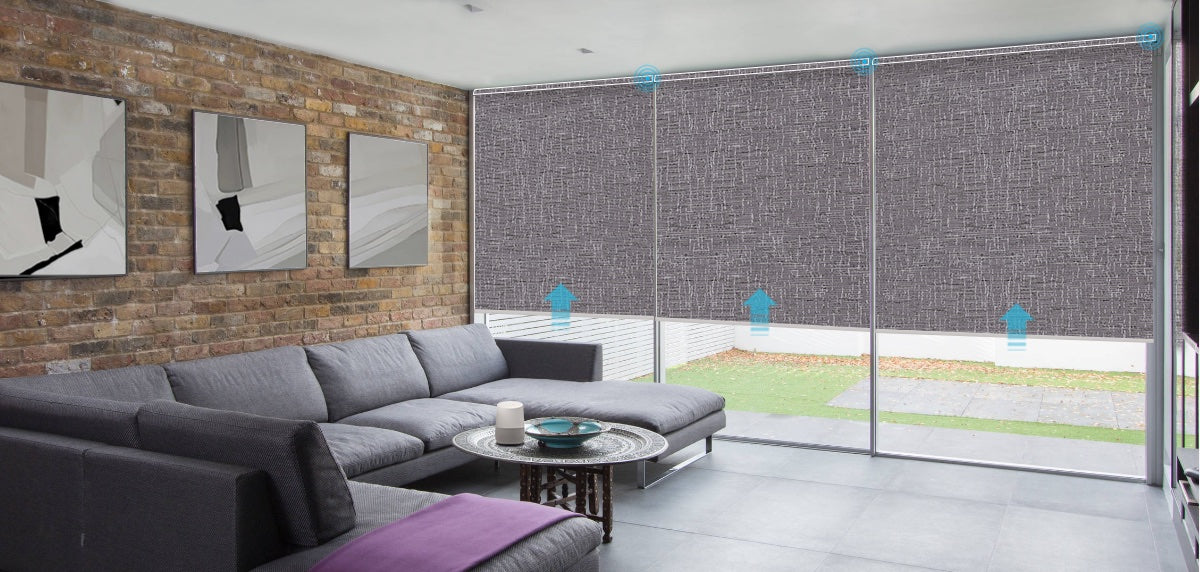 The privacy of the spacious living room and courtyard is separated by blackout roller blinds