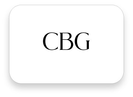 CBG and Cannabigerol in Mellow Fellow brand font

