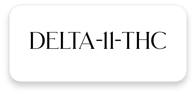 Delta-11-THC and Delta-11-tetrahydrocannabinol in Mellow Fellow brand font
