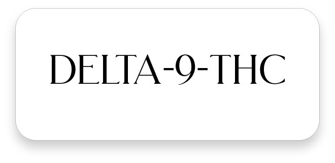 Delta-9-THC and Delta-9-tetrahydrocannabinol in Mellow Fellow brand font