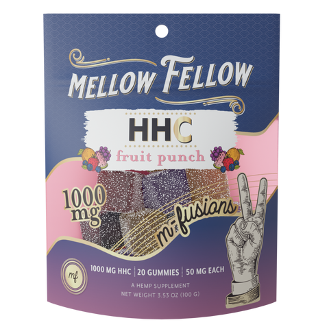 Mellow Fellow's HHC Fruit Punch gummies