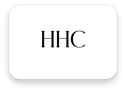 HHC and Hexaydrocannabinol in Mellow Fellow brand font
