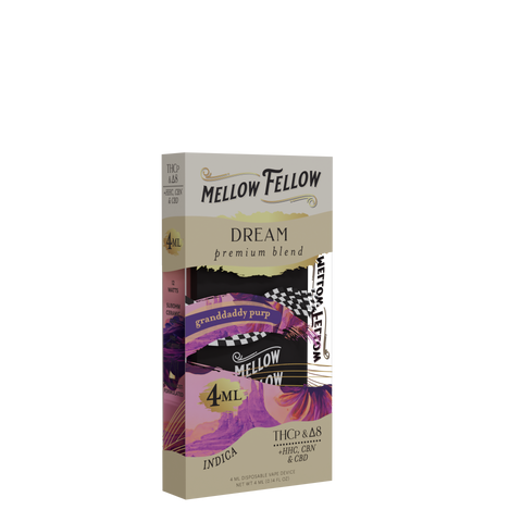 Mellow Fellow's Dream Blend 4ml Live Resin Disposable Vape Granddaddy Purp