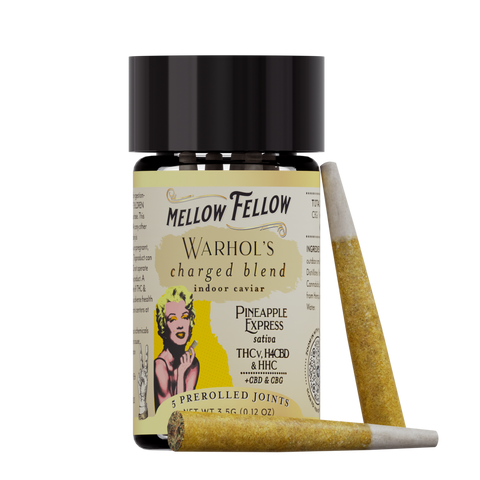 Mellow Fellow's Warhol Pineapple Express Charged Blend Prerolls