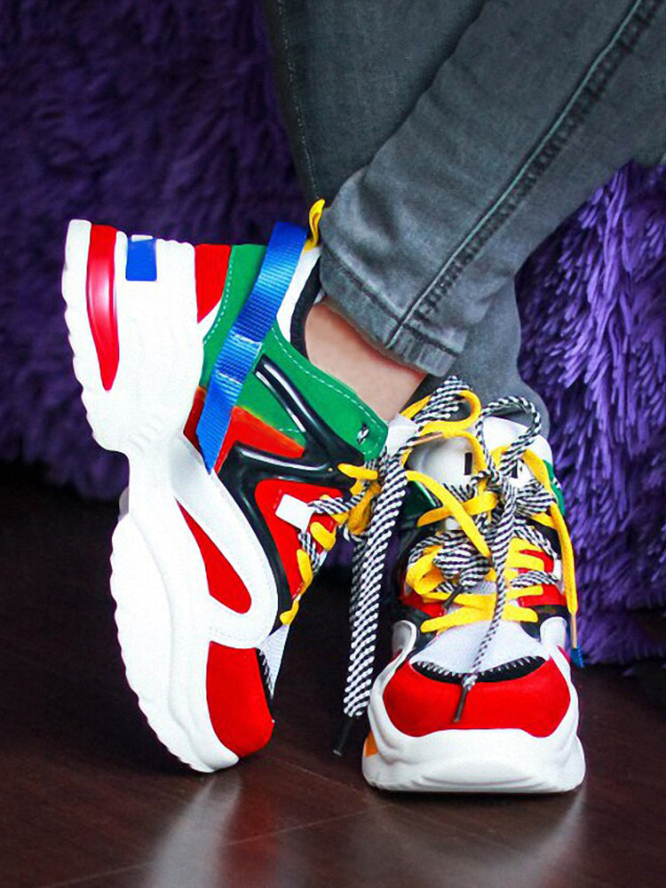 Lace-up Colorful Sneakers