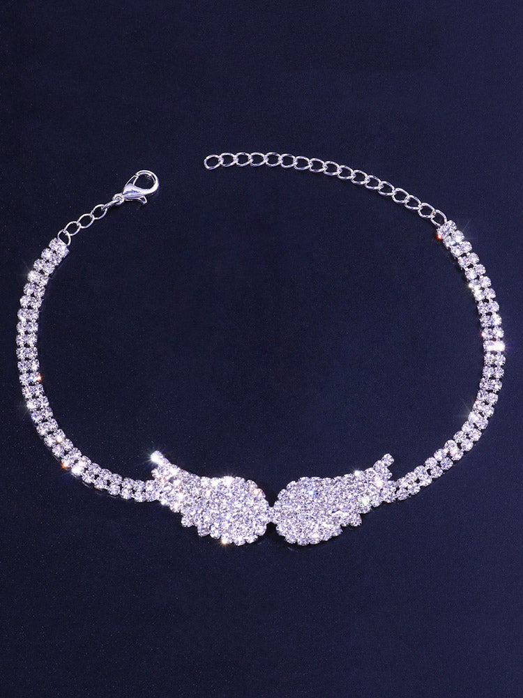 Angel Wing Rhinestone Anklet