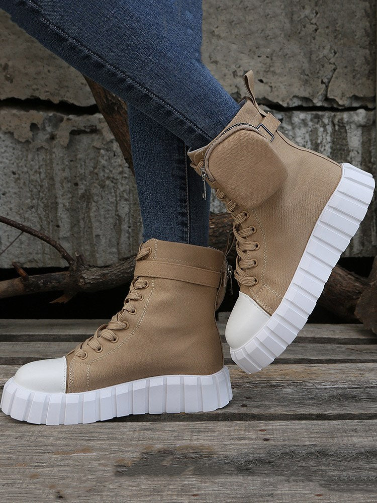 Lace-up Canvas Sneakers