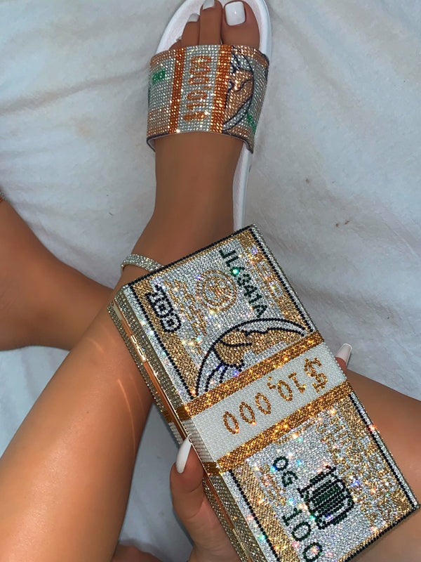 Rhinestone Dollar Slippers