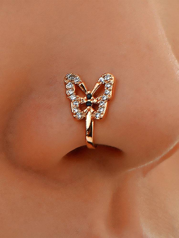 U-shaped Butterfly Nose Ring