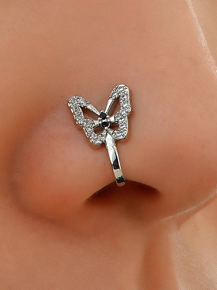 U-shaped Butterfly Nose Ring