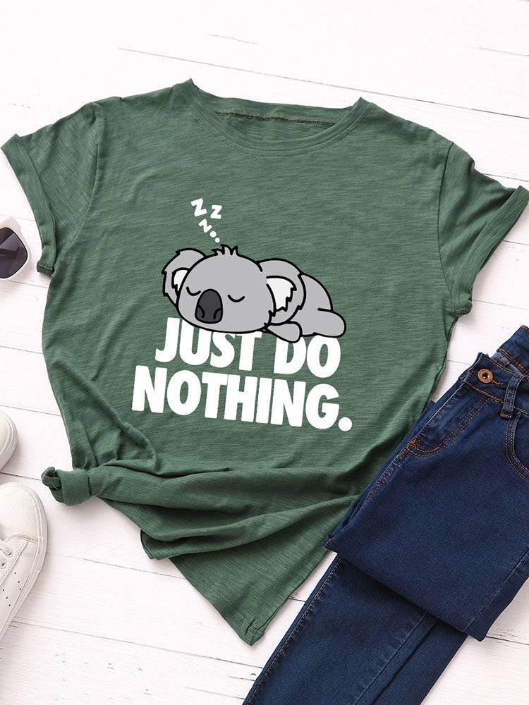 Koala Print Cute Loose Tee