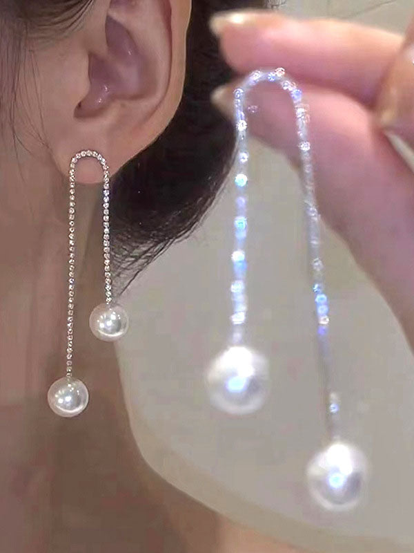 Pearl Tip Drop Earrings