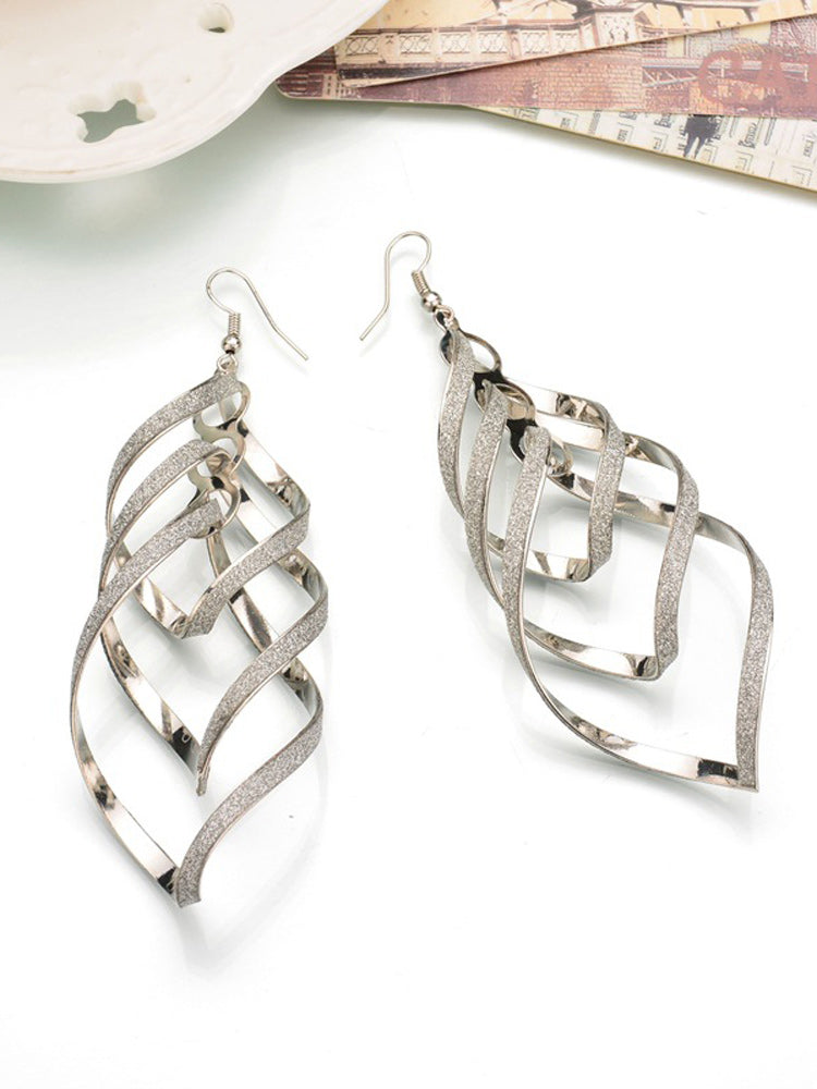 Sparkle Spiral Drop Earrings