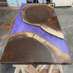 blue violet colour shift walnut cookie table