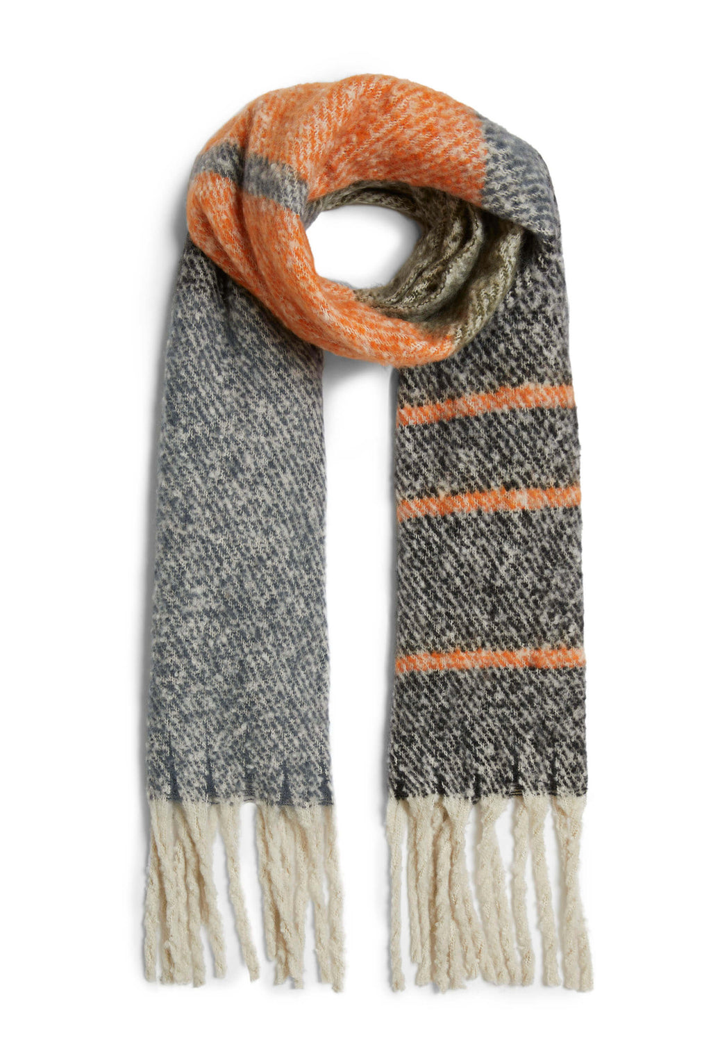 James Lakeland Scarf Print Horizontal Rib Top, Multi at John Lewis &  Partners