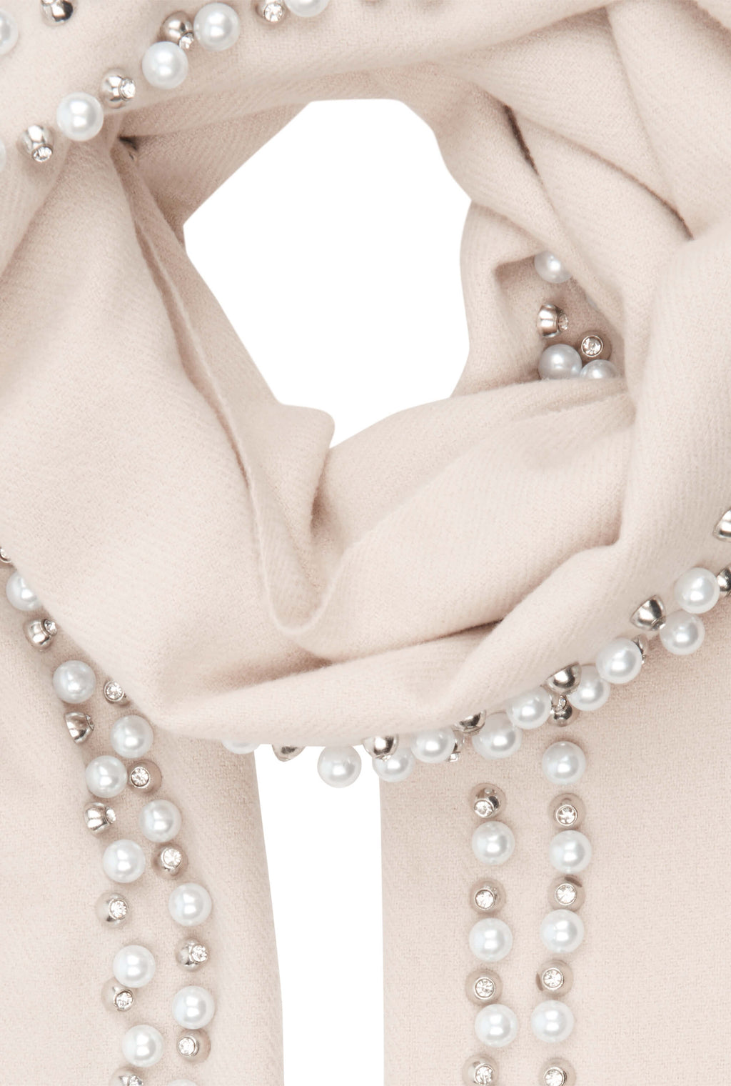 Women's Grey Pearl Detail Scarf Dark Grey | One Size | James Lakeland