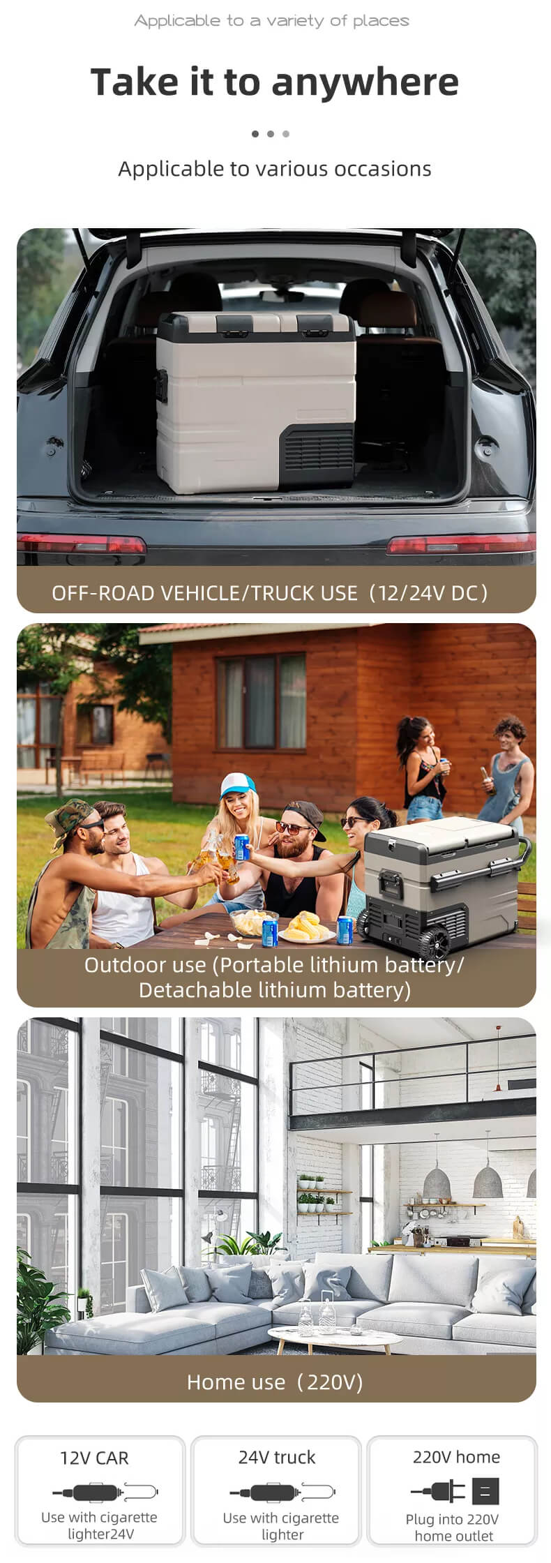 Alpicool TA35 Portable Dual Door Dual Zone Car Fridge