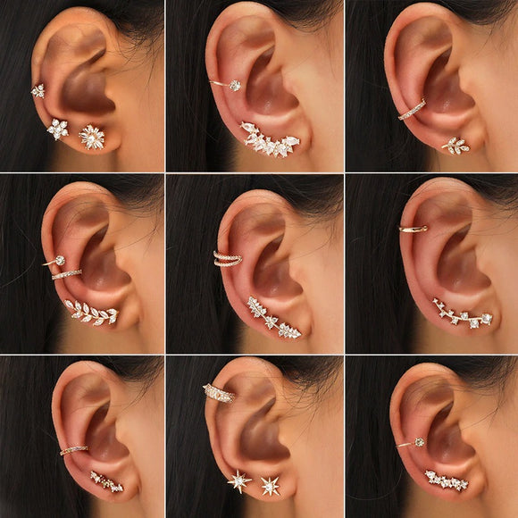 crystal ear cuff earrings