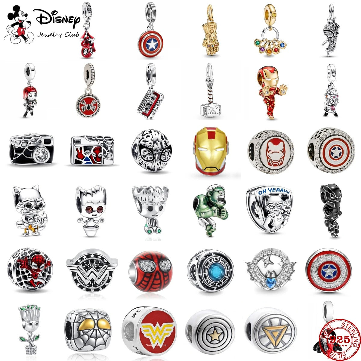 Disney Sterling Silver Charms