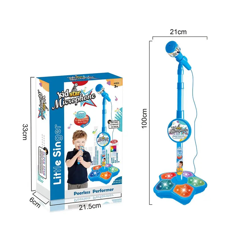 Kids Microphone with Stand Karaoke Song Music Instrument  Toys Brain-Training Educational Toys Birthday Gift for Girl Boy Amazoline Store