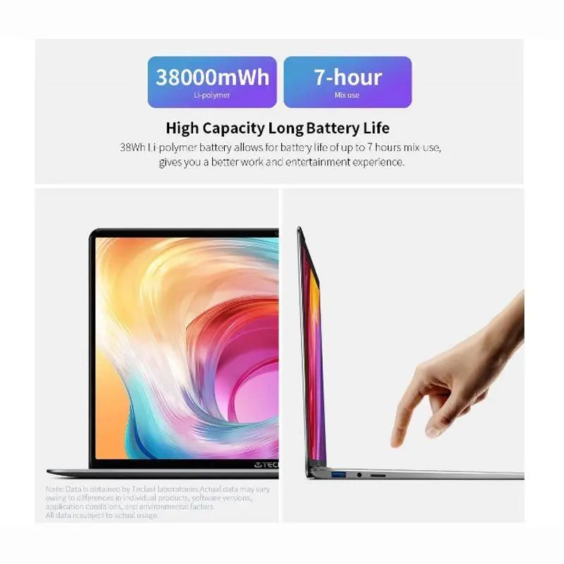 Teclast F7S Notebook 14.1 8 GB RAM 128 GB SSD Windows 10 Intel N3350 Dual Core 2.4GHz 2.0MP front Camera 7 hour mix-use Laptop Amazoline Store