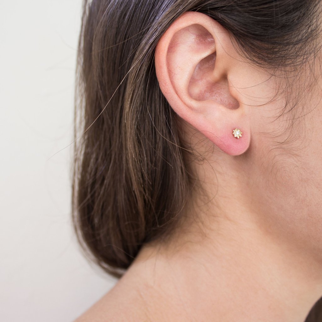 Mini Starry Ruby Earrings