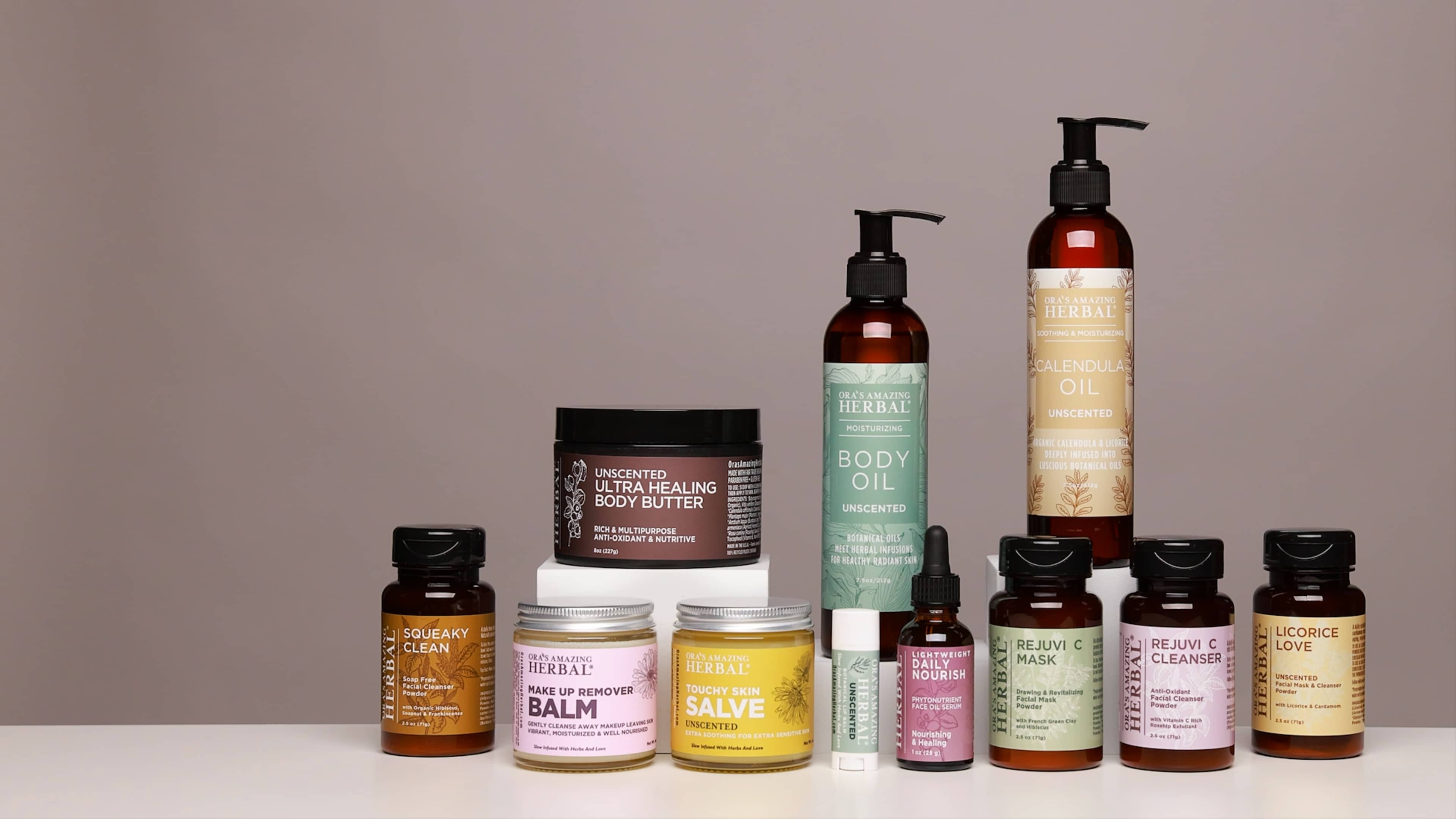 Ora's Amazing Herbal: Unscented Body Care Collection