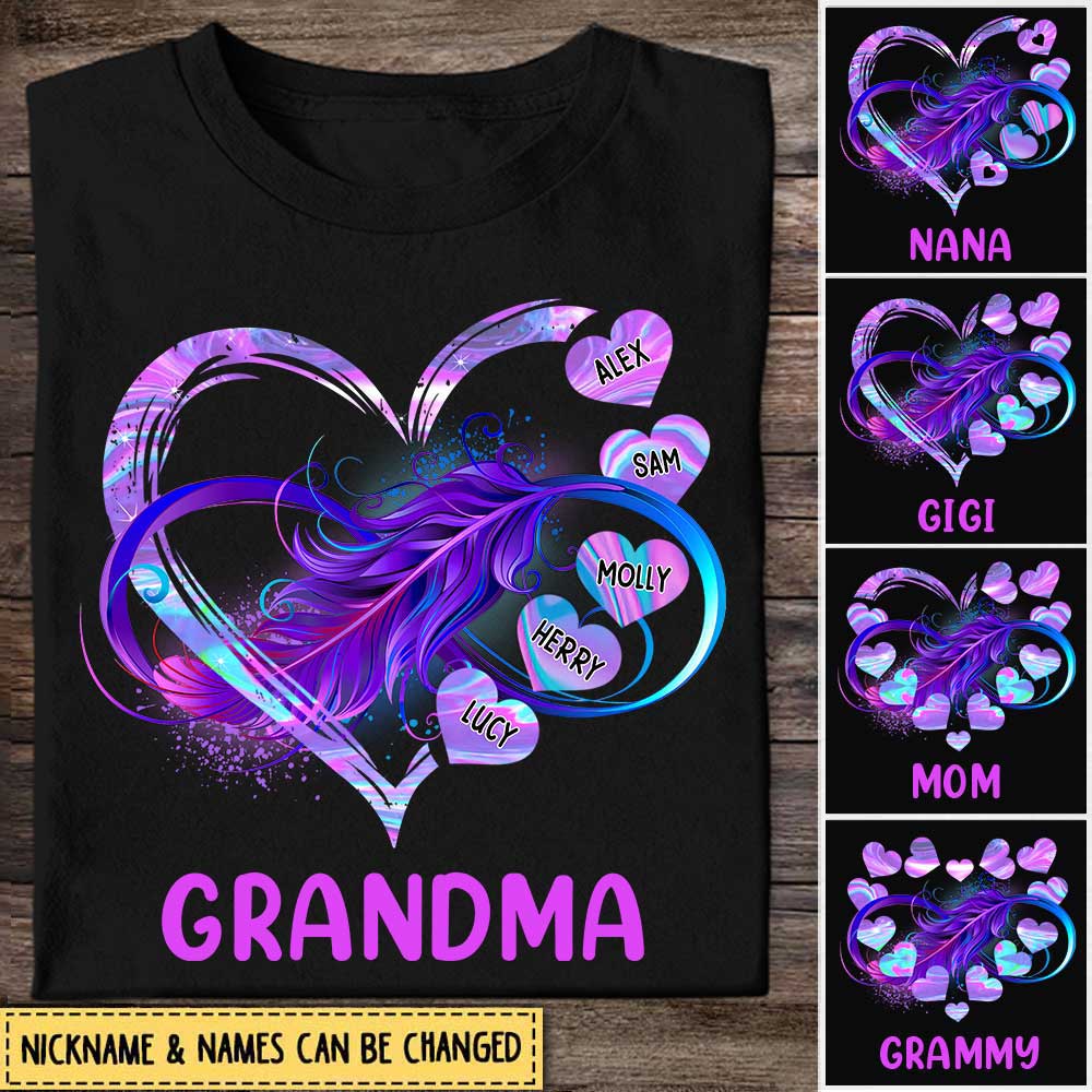 Grandma Grandkids Infinity Love Family Mother's Day Gift Heart ...