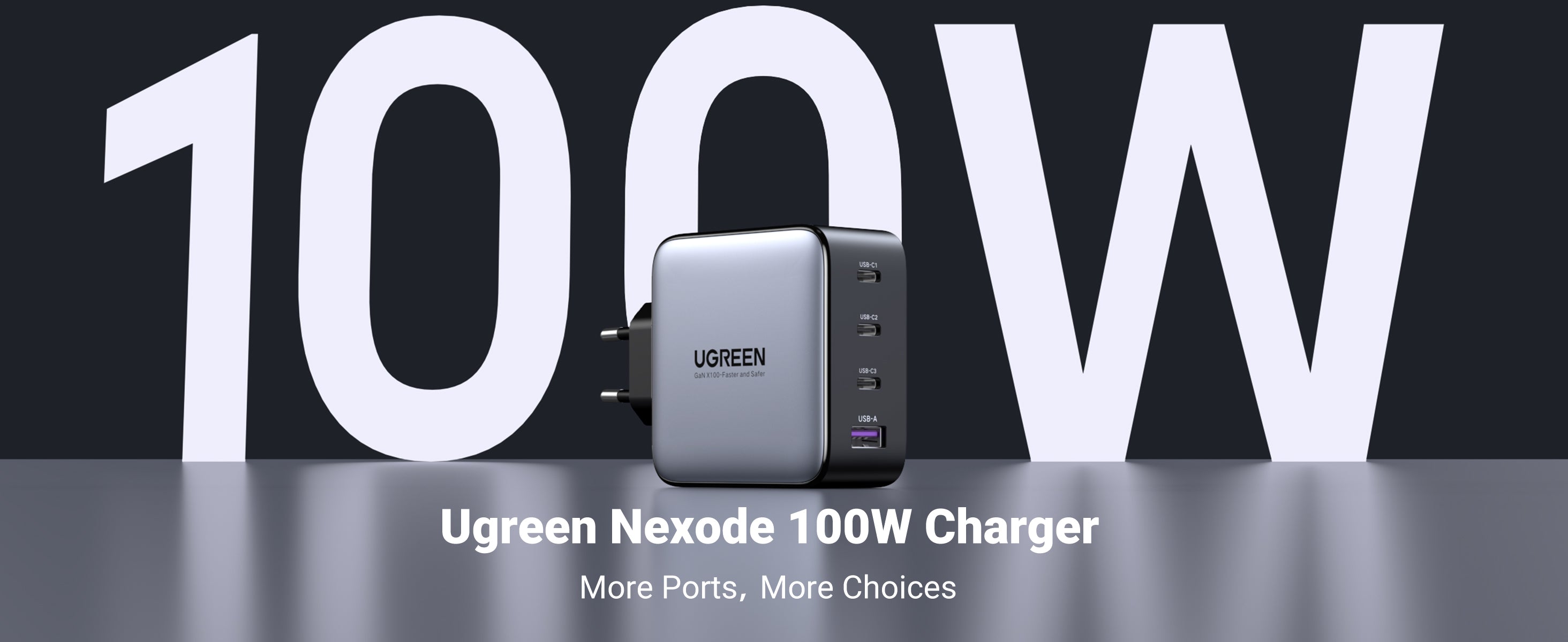 UGREEN Nexode 100W USB C Chargeur Rapide 4 Ports avec GaN Tech Compatible  avec iPhone 15 Pro Max Plus 14 13 12 11 Galaxy S24 Ultra Plus S23 S22 S21  MacBook Pro