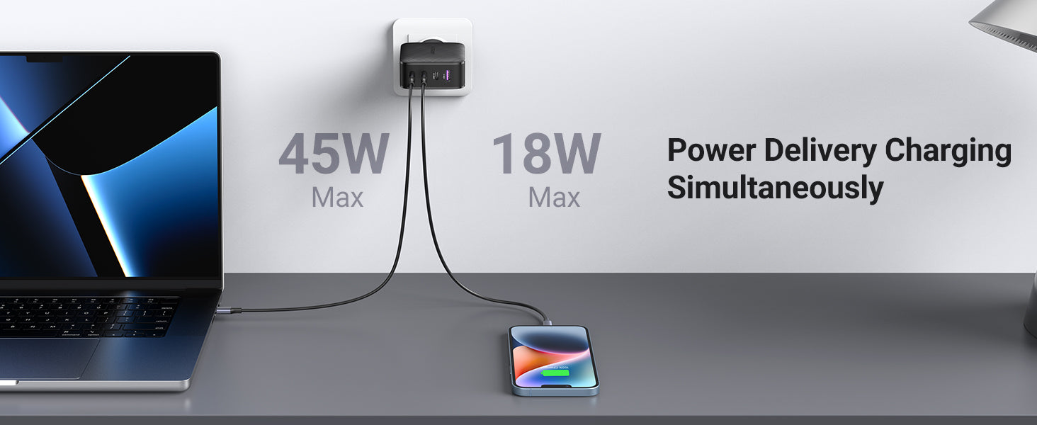 65W (USB + Type-C) to (Type-C + Apple Lightning) PD Multi Fast Charging &  Data Cable (4FT) – MIPOW