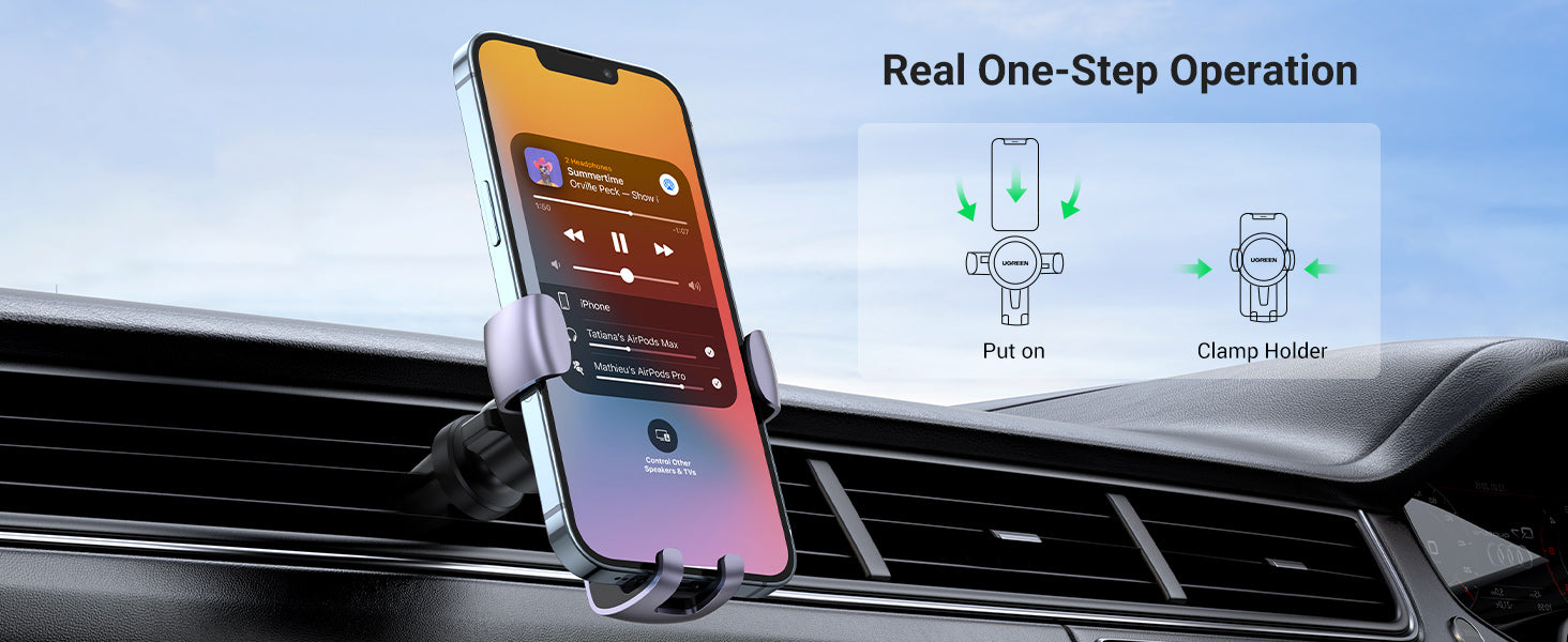 Aisiml Gravity Car Phone Holder Stand for Mobile Phone in Car Luxury Auto  Locked Mirror Holder for iPhone Xiaomi telefon tutucu