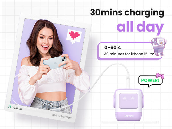 Nexode RG 65W GaN Charger (Purple)