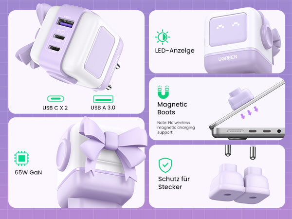 Nexode RG 65W GaN Charger (Purple)