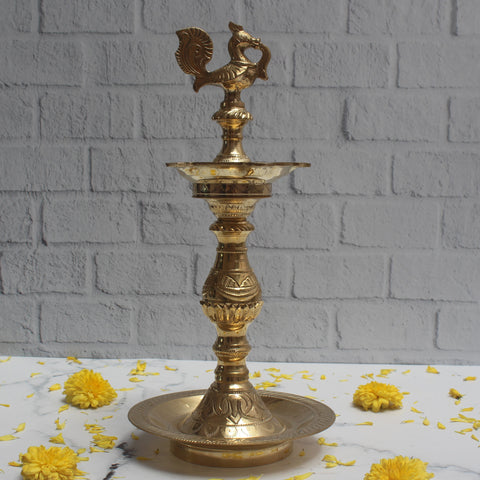 Annam Brass Lamp Kuthu Vilakku-Zishta Traditional Home Decor