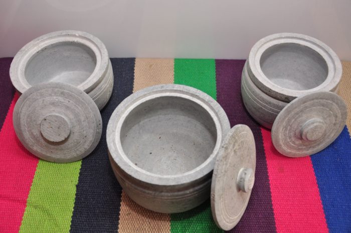 Zishta Soapstone Cookware Kalchatti, Soapstone Vessels