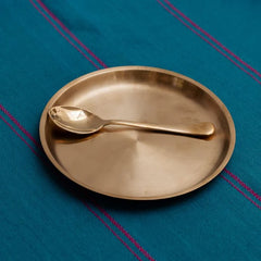 Kansa Breakfast Plate Spoon-Zishta Traditional Serveware