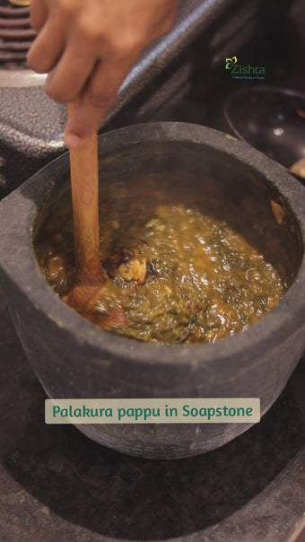 Pre Seasoned Soapstone Kalchatti,traditional Cookware, Tamil