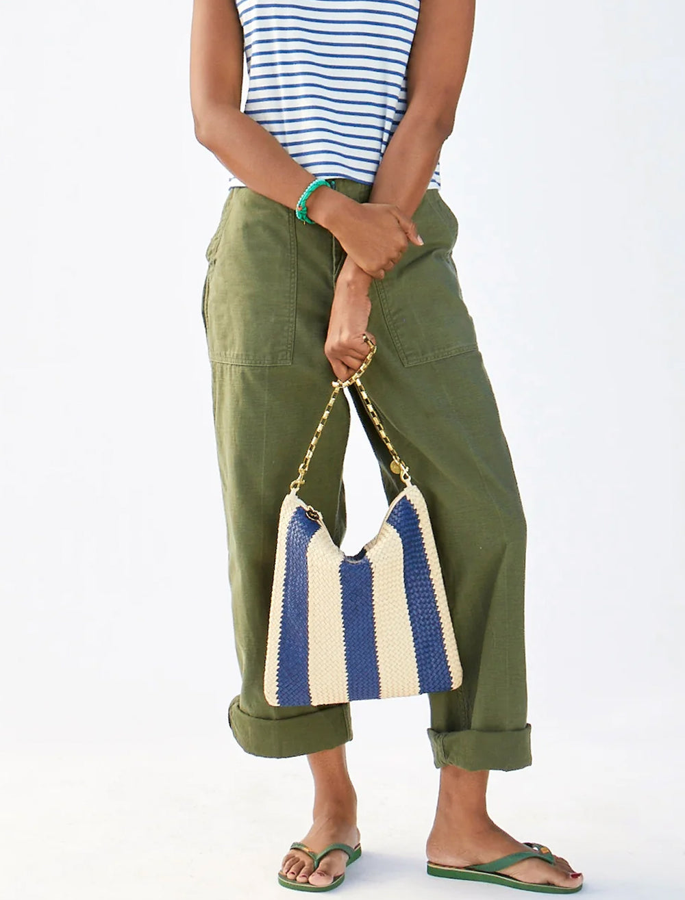 Clare V. Marisol Diagonal Woven Bag