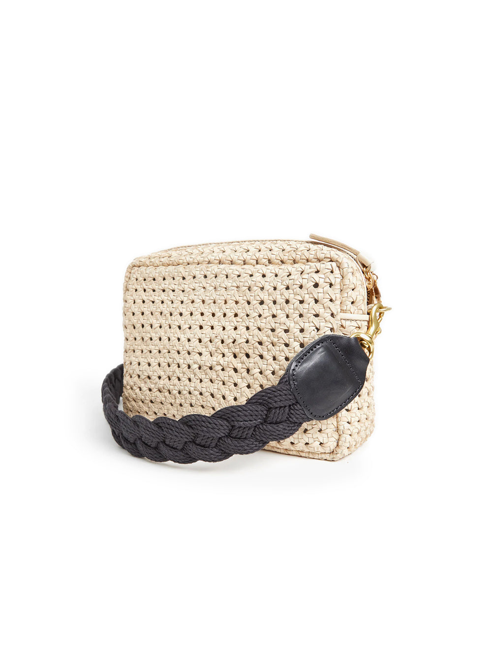 Clare V. - Braided Leather Shoulder Strap in Black Italian Nappa